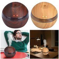 The New Hot LED Humidifier,Highpot USB Mini Air Wood Grain Diffuser Beatles Humidifier Purifier Atomizer (Brown) N13