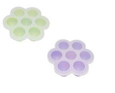 ALEKO SHT07KIT Set Of 2 Heat Resistant Non Stick Silicone 7 Holes Baby Food Storage Freezer Ice Cube Trays Multipurpose...