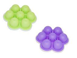 ALEKO SHT07KIT Set Of 2 Heat Resistant Non Stick Silicone 7 Holes Baby Food Storage Freezer Ice Cube Trays Multipurpose... N2