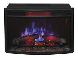 ClassicFlame 25EF031GRP 25" Curved Electric Fireplace Insert with Safer Plug N2