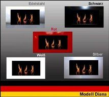 Gel + Ethanol Fire-Place - Diana - White (silver) N3