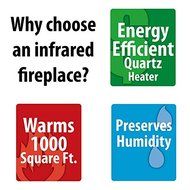 Southern Enterprises Cardona Infrared Electric Fireplace in Walnut N7
