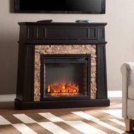 Remington Entertainment Media Center Stand Indoor Electric Heater Fireplace with Faux Stone, for Tv's up to 42... N2