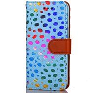 Iphone 7 Plus Wallet Shell Case,Yaheeda[Credit Card Slot] Colorful Shiny Sparkle Polka Dolt Pattern Gold Gilding... N17