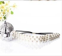 Handmade Bling Inlay Pearl Beaded Headband HairBand Hair Rubber Band Accessories