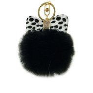 AutumnFall&reg; Fluffy Faux Rabbit Fur Ball Charm Car Keychain Handbag Key Ring (# 14) N2