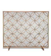 Bedford Fireplace Screen in Brushed Brass Finish