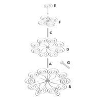 UEETEK 4-Tier Cupcake Stand Hold 23 Cupcakes Chrismas Party Wedding Display Holder Metal Dessert Stand N5