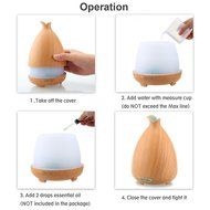 URPOWER Essential Oil Diffuser 120ml Ultrasonic Aromatherapy Oil Diffuser with Adjustable Mist Mode Waterless... N4