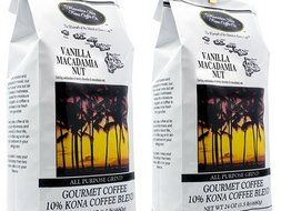 Kona Vanilla Macadamia Nut Coffee 3 pound (two 24 oz bags)