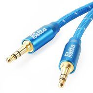 Postta 3.5MM Braided Stereo Audio cable(6 Feet)Dual-shielding Male to Male AUX Cable for car stereos,Smartphones... N7