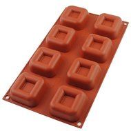 New Vermilion 8-Cavity Silicone Cake Chocolate Soap Mould Tool Candy Cookies Baking Mold Tray N16