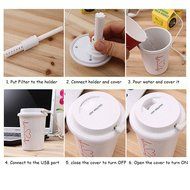 Doulex N3W3P002 USB Cup Humidifier Portable Simple Desk Humidifier Clean Filter (+ L size Filter (3ea), Star) N4