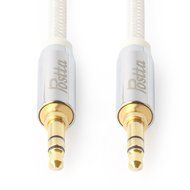 Postta 3.5MM Braided Stereo Audio cable(6 Feet)Dual-shielding Male to Male AUX Cable for car stereos,Smartphones... N10