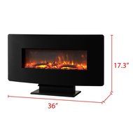 Pleasant Hearth Curved Wall Mount Fireplace N2