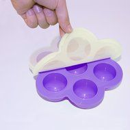 ALEKO SHT07KIT Set Of 2 Heat Resistant Non Stick Silicone 7 Holes Baby Food Storage Freezer Ice Cube Trays Multipurpose... N3