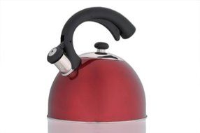 Creative Home Aero Metallic 2.5 Quart Whistling Tea Kettle, Cranberry