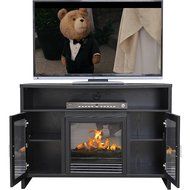 Decor Flame 42" Mantel Hudson Fireplace Media Console For TV's Up To 50"; Black Finish