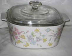 Corning Pastel Bouquet 3 Qt. Casserole with Lid