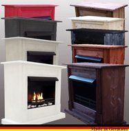 Gel + Ethanol Fire-Places Emily Deluxe Inclusive: 1 Adjustable Stainless-Steel Burner White N3