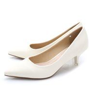 Yaheeda Women&#039;s PU Leather Pointed Closed Toe Low Kitten Heel Pumps Work Shoes N5