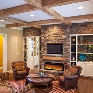 Gibson Living GL2050WL Sydney 50 Inch Log Recessed Wall Mounted Electric Fireplace N2