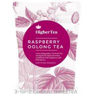 Raspberry Oolong Tea 3 oz, By Higher Tea (40 Cups) Certified Organic Premium Loose Leaf Tea N2