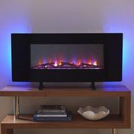 Firefly 16in-42-109C Wi-Fi Smart LED Wall Mounted Electric Fireplace with Bluetooth Speaker, Black, Extra Wide... N5
