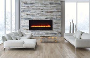 Amantii Wall Mount / Flush Mount Series Electric Fireplace with Ember Media Kit, 50 Inch N2
