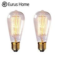 Eurus Home ST64 60W Vintage Antique Edison Style Incandescent Clear Glass Light Lamp Bulb (6 Pack) N3