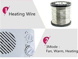 3 Modes Portable Mini Space Heater with Toggle Switch Heating in Different Direction N6