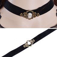 Vintage Black Velvet Retro Choker Collar Bib Necklace Charm Pendant Jewelry