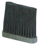 5 In Nylon Fireplace Brush Head in Black &amp; Grey