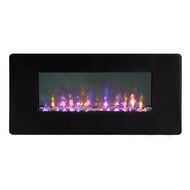 Firefly 16in-42-109C Wi-Fi Smart LED Wall Mounted Electric Fireplace with Bluetooth Speaker, Black, Extra Wide... N7