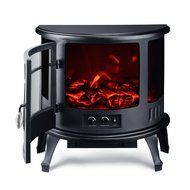 HomCom 36&rdquo; 1500W Wall Mounted Electric Fireplace w/Remote - Black