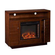 Southern Enterprises Inverness Media Electric Fireplace, Dark Tobacco/Espresso N3