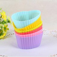 Lariy Baked Cake Mould Pudding Love Heart Shape Mafen Cup Chocolate Mold Baking Tool N2