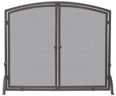 Uniflame, S-1632, Single Panel Bronze Finish Screen with Doors