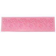 Sugarcraft Cake Decoration tool GRAPE VINE Border Icing Lace Shaped Silicone Mold Mould Cupcake Mat 20.6x5.7x0.4cm