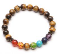 Mens Womens 7 Stone Chakra Healing Reiki Prayer Bead Bracelet For Gift New