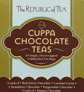 The Republic Of Tea Cuppa Chocolate Tea Assortment, 24 Tea Bags, Low Calorie Chocolate Dessert Tea N2