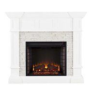 Southern Enterprises Merrimack Corner Electric Fireplace in White N2