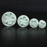 Cake &amp; Cookie Cutters 4Pcs Wintersweet Plunger Cutters Cake Cookies Decorating Tools Mold