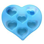 DIY 6 Heart-shaped Silicone Mold Pan 80g Per Division 9.8"x7.8"x1.5" Color At Random N2