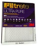 Filtrete High Performance 20X16&quot; Air Cleaning Filter, 1500 Mpr- 3M