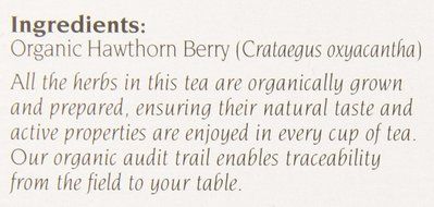 Celebration Herbals Organic Hawthorne Berries Tea Caffeine Free -- 24 Herbal Tea Bags N3