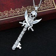 Newfashioned Unisex Cool Silver Pirate Skull Key Pendant Jewelry Hot Sale N2