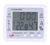 Intsun Wireless Indoor Thermometer Humidity Meter Hygrometer with Large LCD Display Screen Alarm Clock Calendar... N2