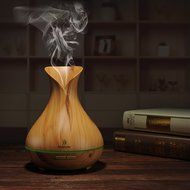Aromatherapy Essential Oil Diffuser, AROFUME 400ml&nbsp;Ultrasonic Cool Mist Aroma Humidifier with Wood Grain, 4 Time... N4