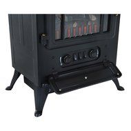 HomCom 16&rdquo; 1500W Free Standing Electric Stove Fireplace Heater - Black N3